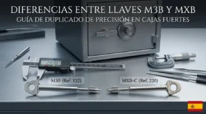 Llaves M3B vs MXB Fichet Bauche. Copia para Cajas Fuertes en España